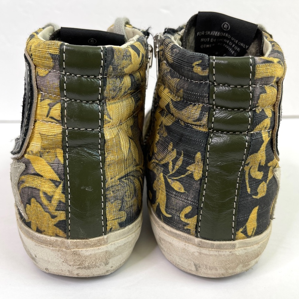 GOLDEN GOOSE Black Yellow Field Slide Sneakers Rare Size 37 - Picture 8 of 15